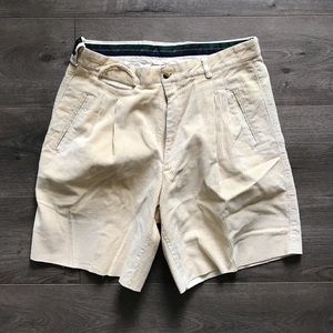 Nautical Corduroy Shorts Cream Tan White 34
